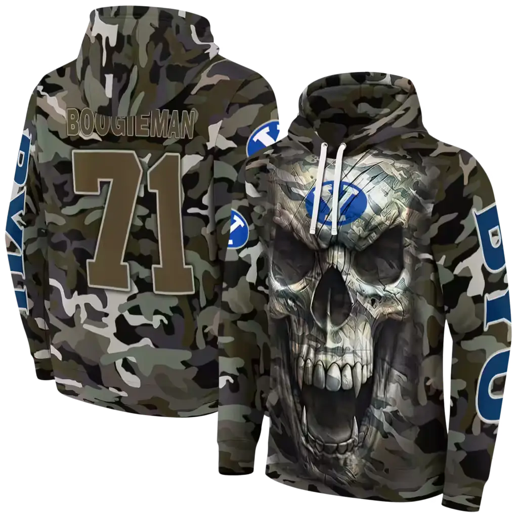 customized byu cougars camo skull hoodie fashion forward customized byu cougars camo skull hoodie fashion forward