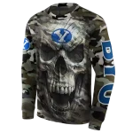 customized byu cougars camo skull hoodie best selling