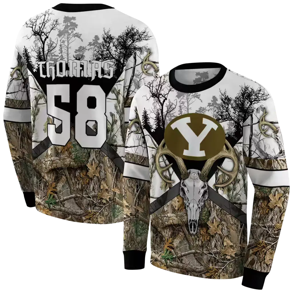 customized byu cougars forest silhouette hoodie premium grade customized byu cougars forest silhouette hoodie premium grade