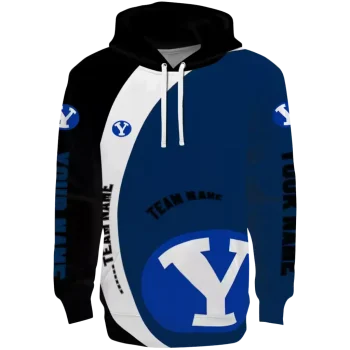 customized byu cougars minimalist design blue black hoodie best selling