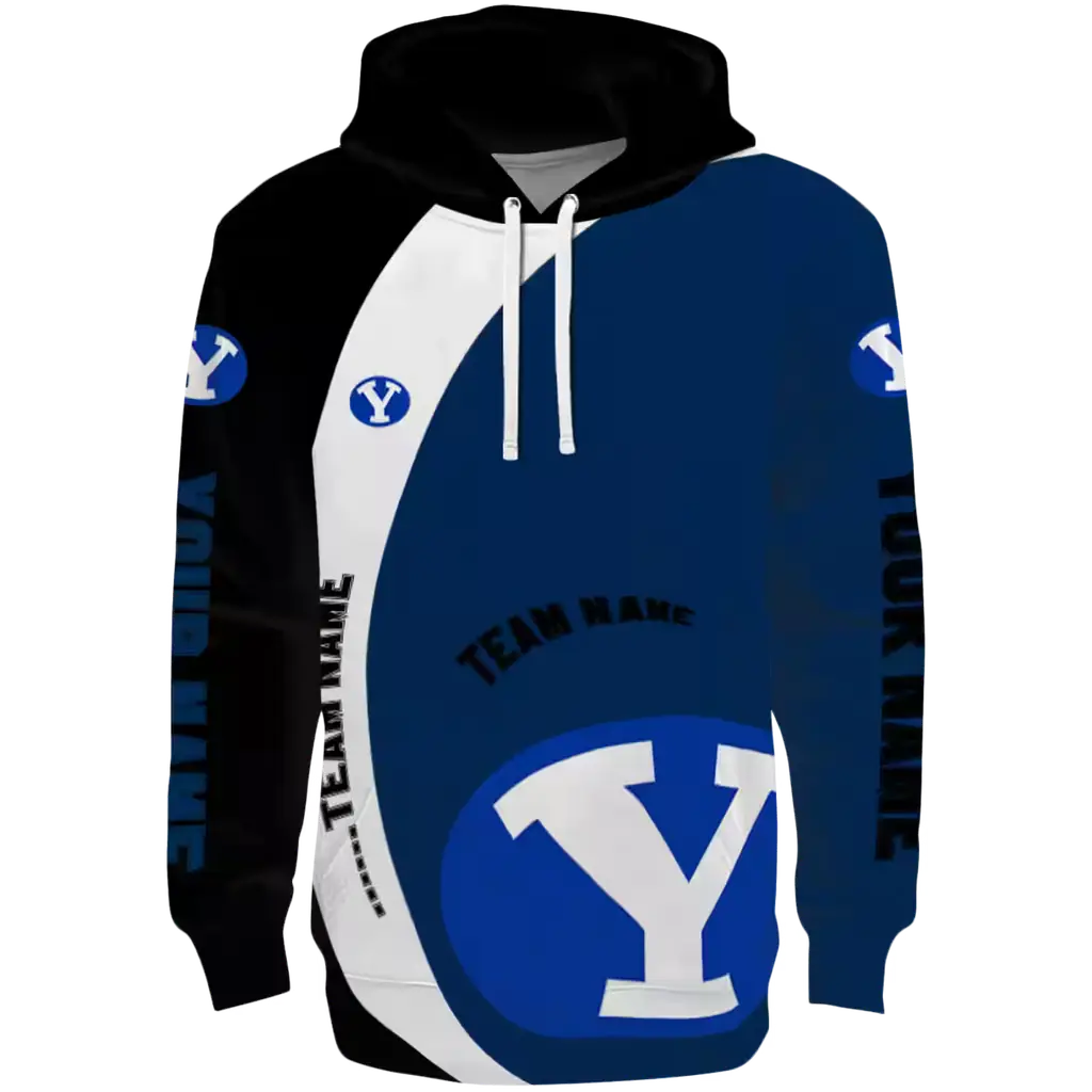 customized byu cougars minimalist design blue black hoodie best selling customized byu cougars minimalist design blue black hoodie best selling