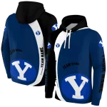customized byu cougars minimalist design blue black hoodie best selling