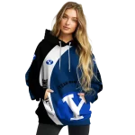 customized byu cougars minimalist design blue black hoodie best selling