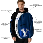 customized byu cougars minimalist design blue black hoodie best selling