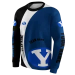 customized byu cougars minimalist design blue black hoodie best selling