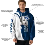 customized byu cougars peeking snoopy blue hoodie best selling