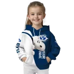 customized byu cougars peeking snoopy blue hoodie best selling