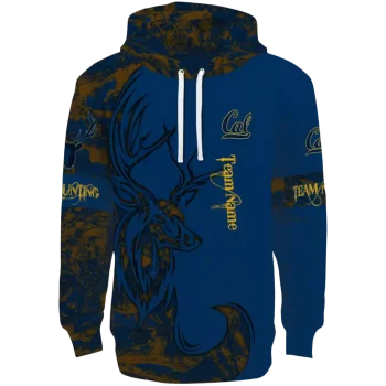 customized california golden bears deer silhouette blue hoodie best selling