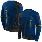 customized california golden bears deer silhouette blue hoodie best selling