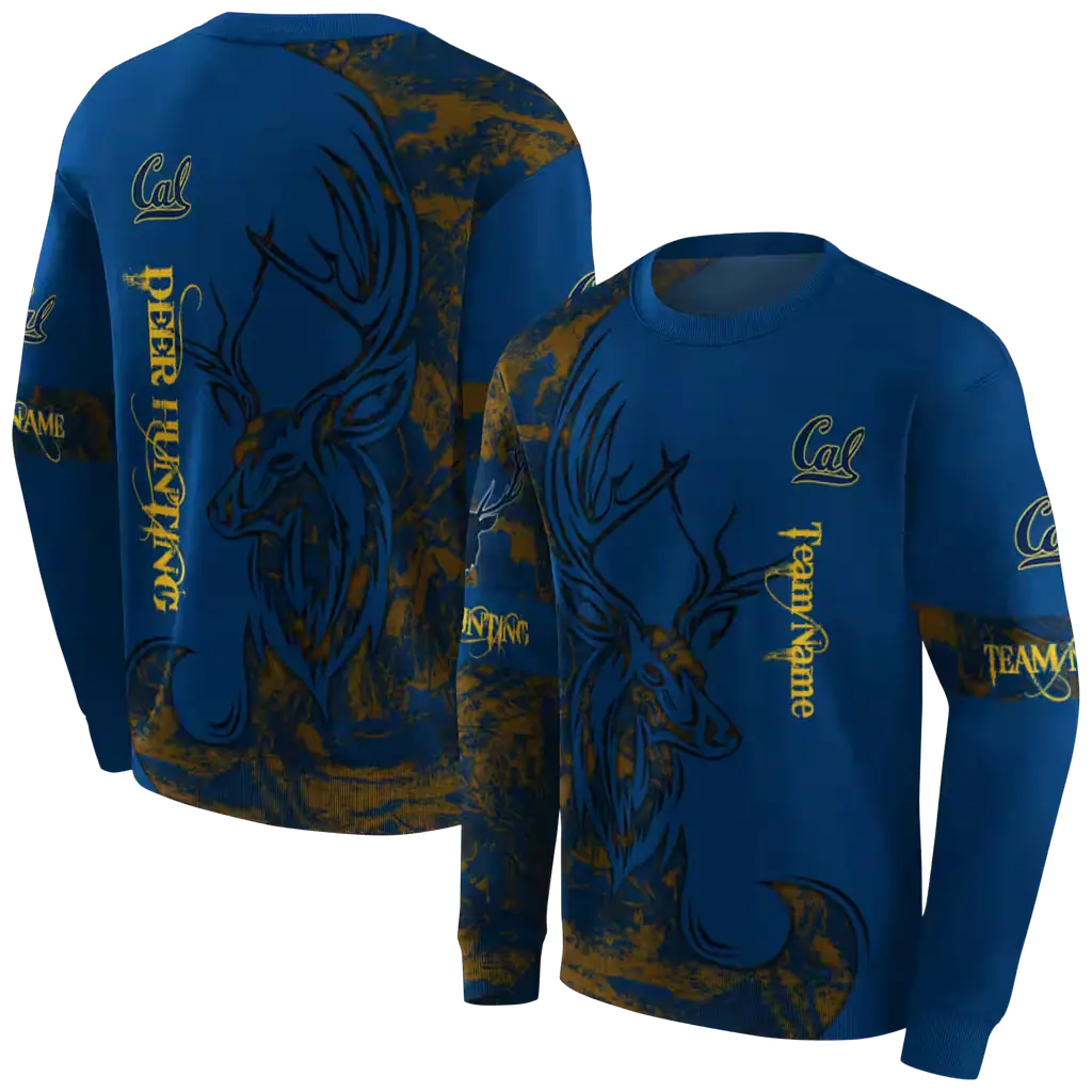 customized california golden bears deer silhouette blue hoodie premium grade customized california golden bears deer silhouette blue hoodie premium grade