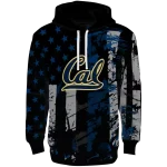 customized california golden bears distressed flag blue black hoodie best selling
