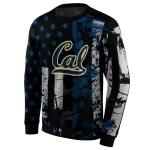 customized california golden bears distressed flag blue black hoodie best selling