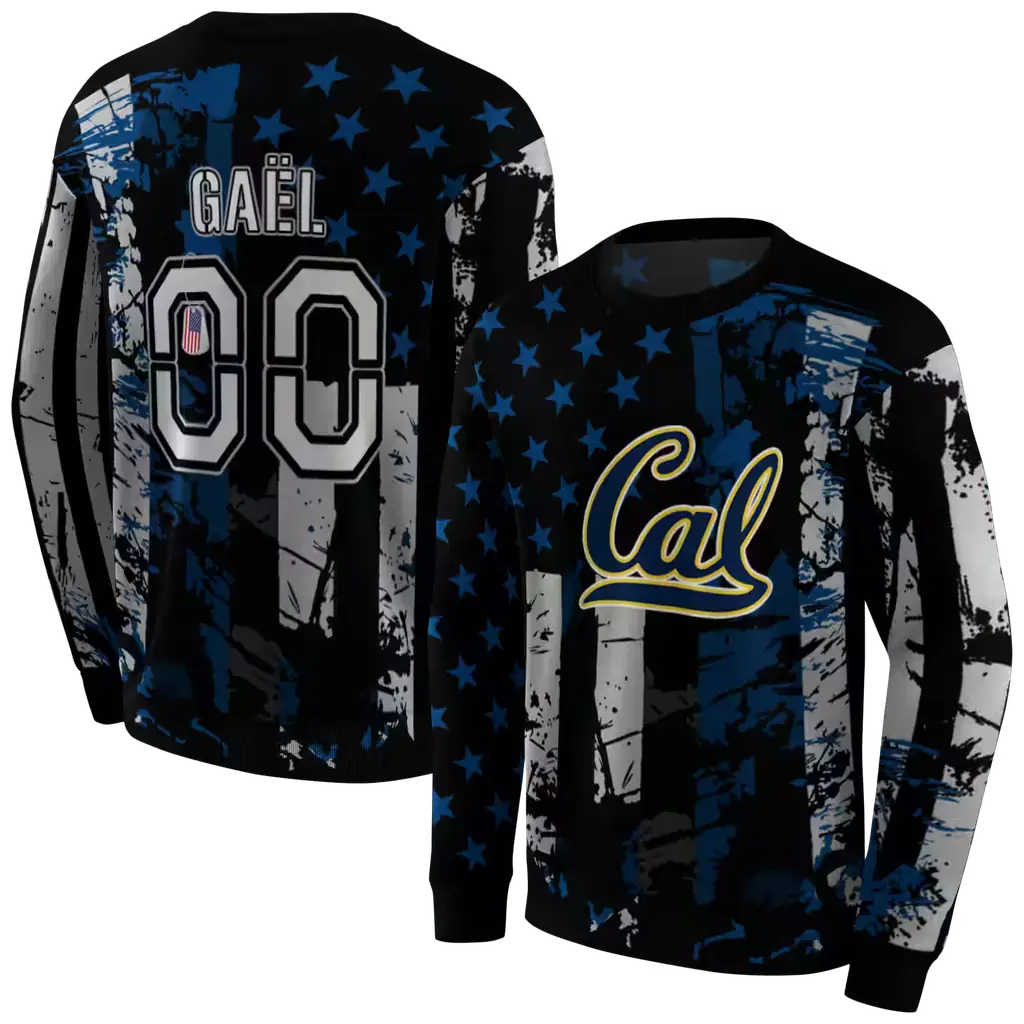 customized california golden bears distressed flag blue black hoodie premium grade customized california golden bears distressed flag blue black hoodie premium grade