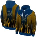 customized california golden bears flame design blue hoodie best selling