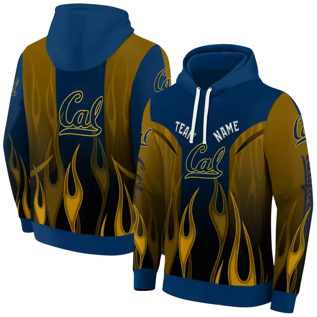 customized california golden bears flame design blue hoodie fashion forward customized california golden bears flame design blue hoodie fashion forward