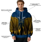 customized california golden bears flame design blue hoodie best selling