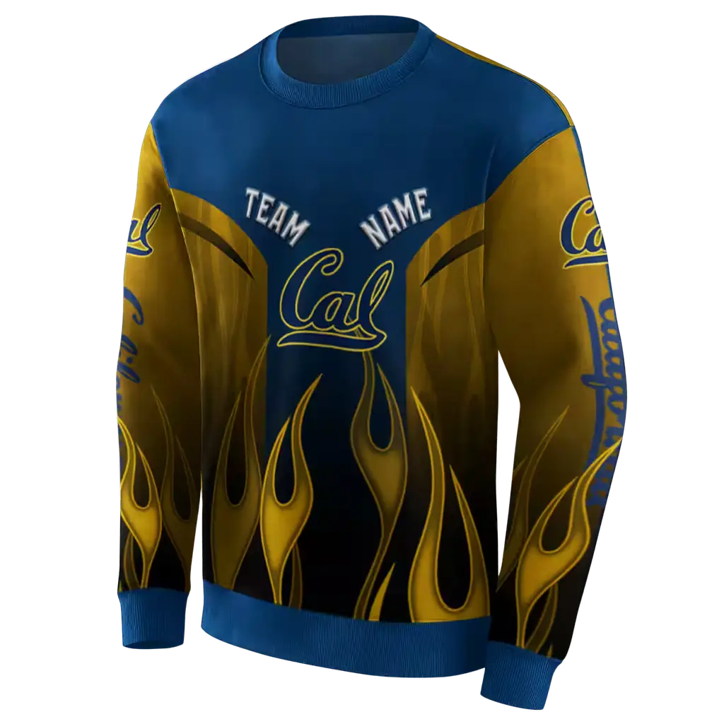 customized california golden bears flame design blue hoodie new arrival customized california golden bears flame design blue hoodie new arrival