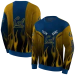 customized california golden bears flame design blue hoodie best selling