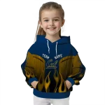 customized california golden bears flame design blue hoodie best selling