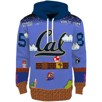 customized california golden bears mario blue black hoodie best selling