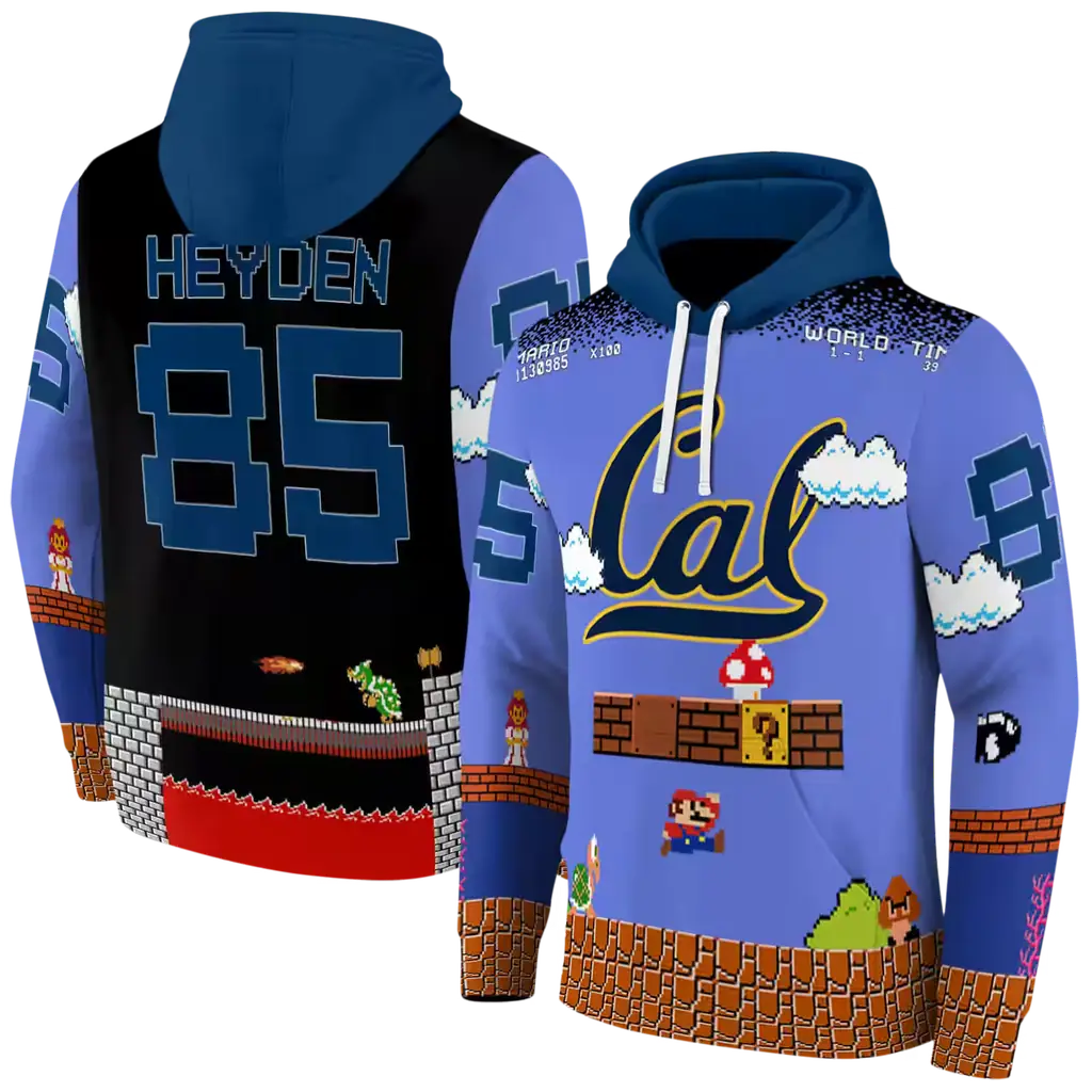 customized california golden bears mario blue black hoodie fashion forward customized california golden bears mario blue black hoodie fashion forward
