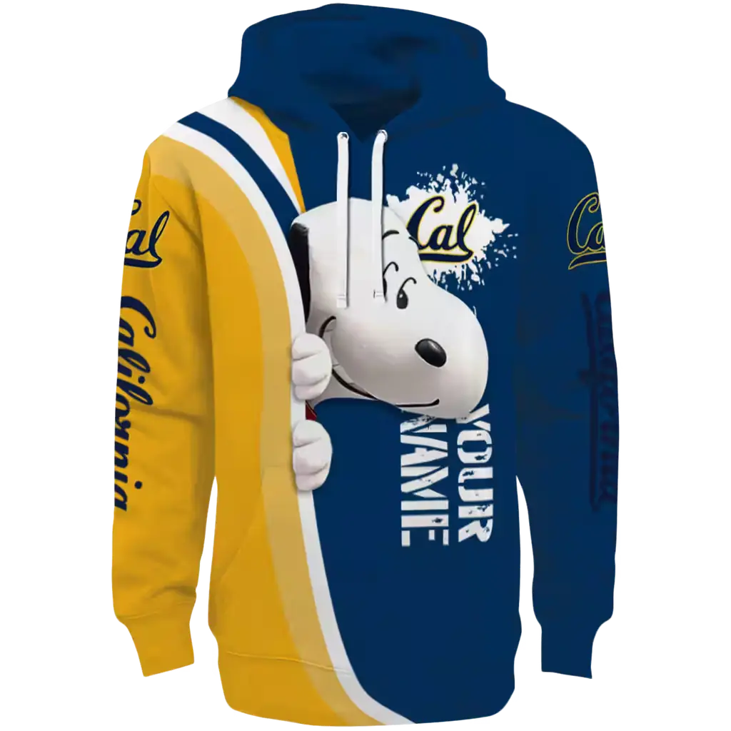 customized california golden bears peeking snoopy blue hoodie best selling customized california golden bears peeking snoopy blue hoodie best selling