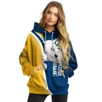 customized california golden bears peeking snoopy blue hoodie best selling
