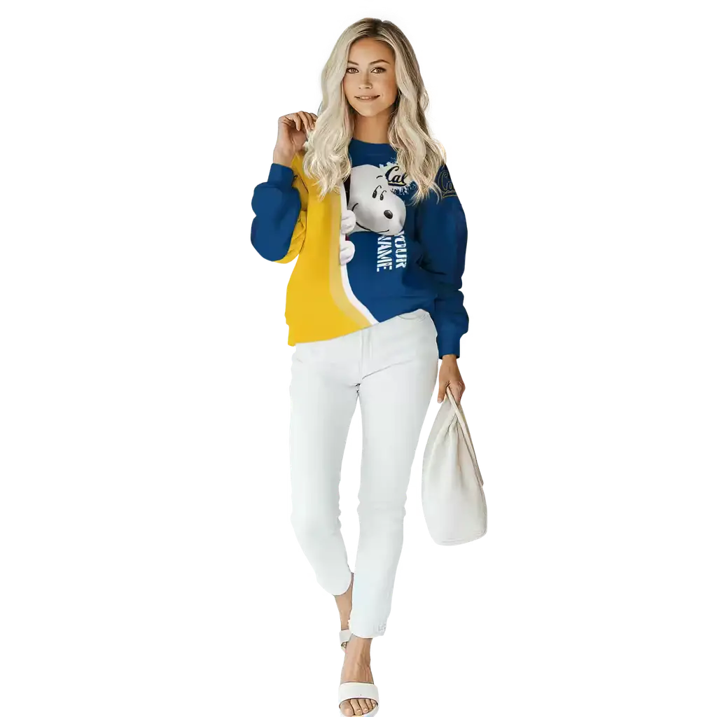 customized california golden bears peeking snoopy blue hoodie trendy customized california golden bears peeking snoopy blue hoodie trendy
