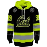 customized california golden bears safety motif black neon green hoodie best selling