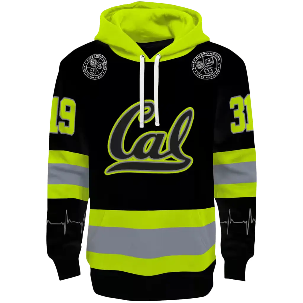 customized california golden bears safety motif black neon green hoodie best selling customized california golden bears safety motif black neon green hoodie best selling