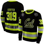 customized california golden bears safety motif black neon green hoodie best selling