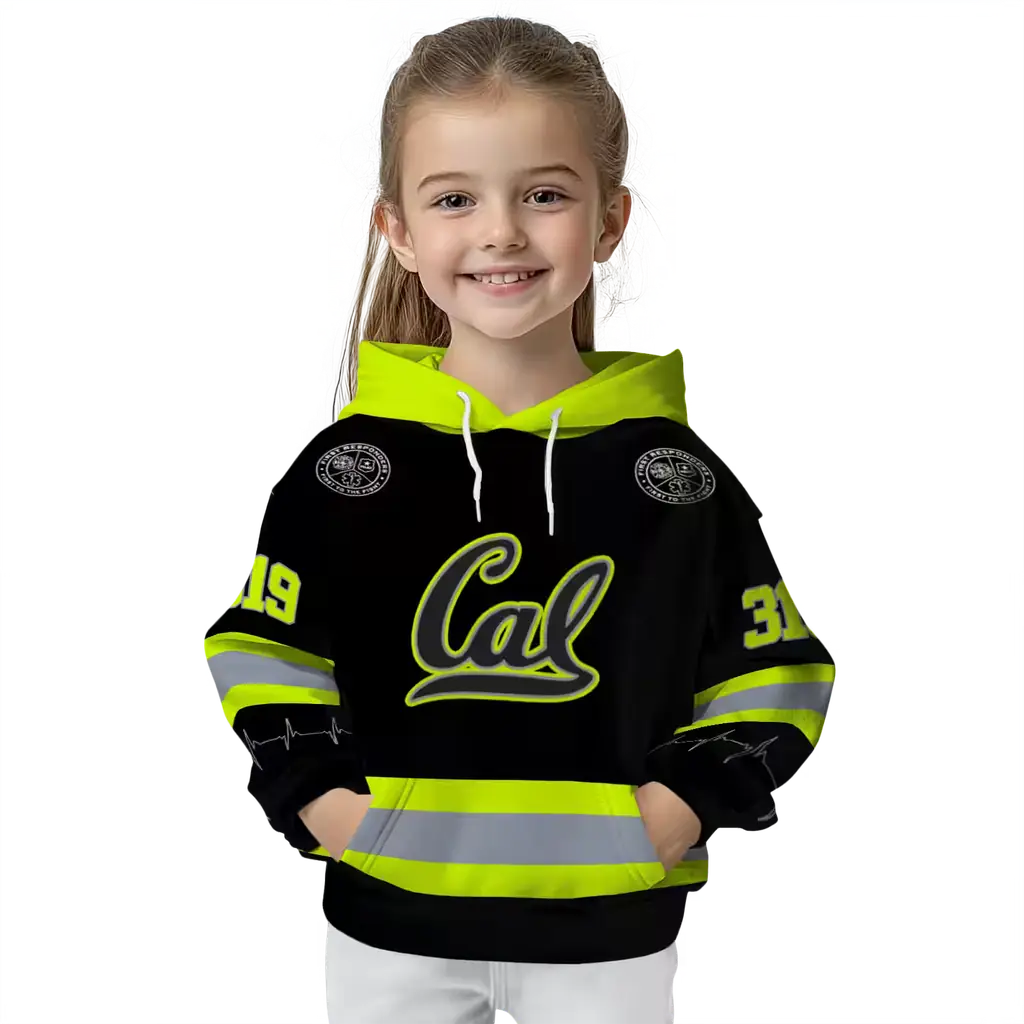 customized california golden bears safety motif black neon green hoodie top rated customized california golden bears safety motif black neon green hoodie top rated