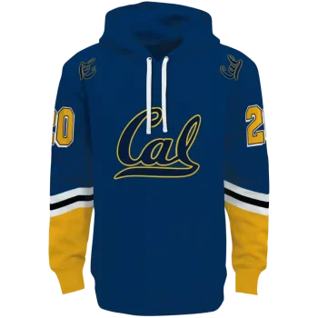 customized california golden bears striped sleeves blue hoodie best selling