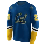 customized california golden bears striped sleeves blue hoodie best selling