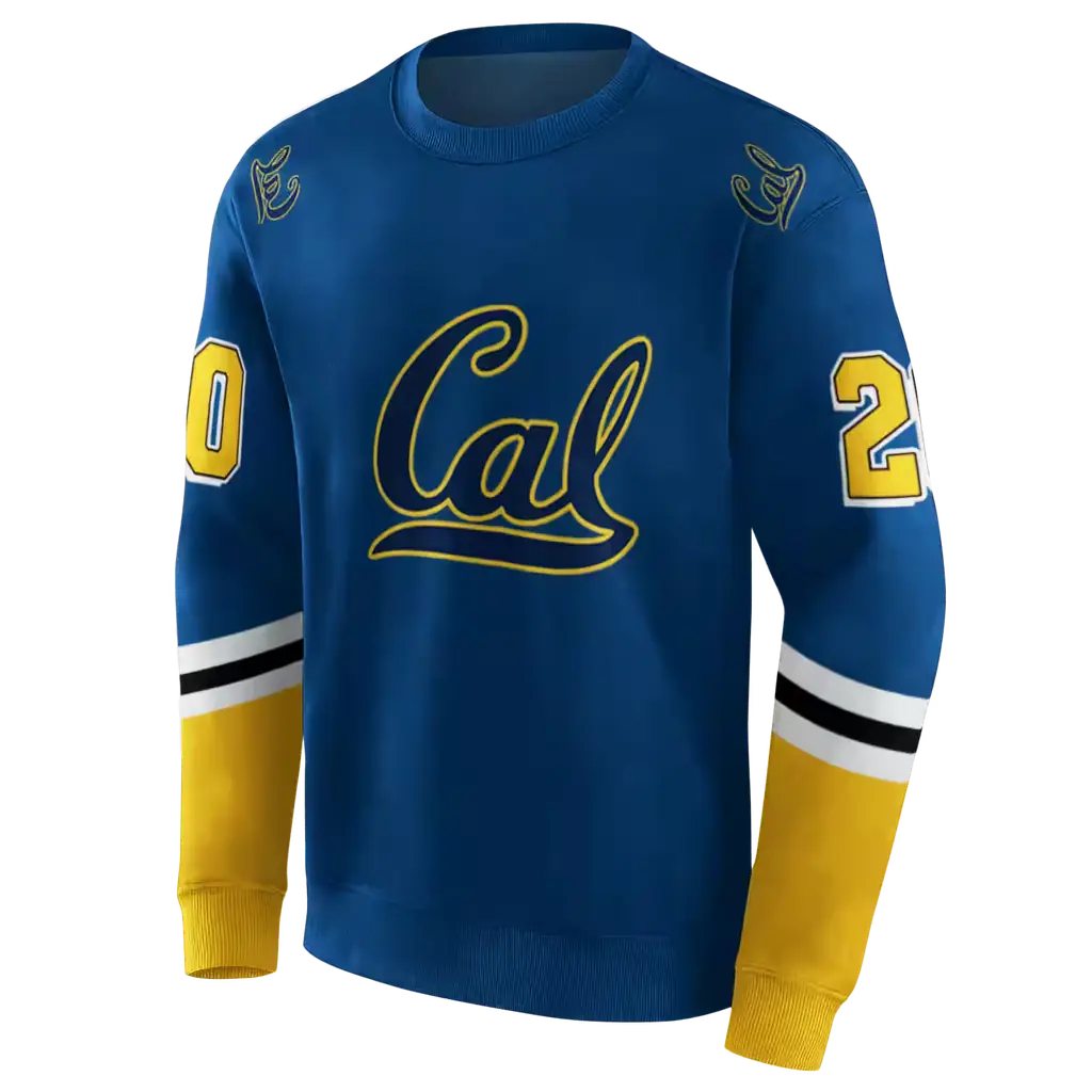 customized california golden bears striped sleeves blue hoodie new arrival customized california golden bears striped sleeves blue hoodie new arrival
