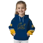 customized california golden bears striped sleeves blue hoodie best selling