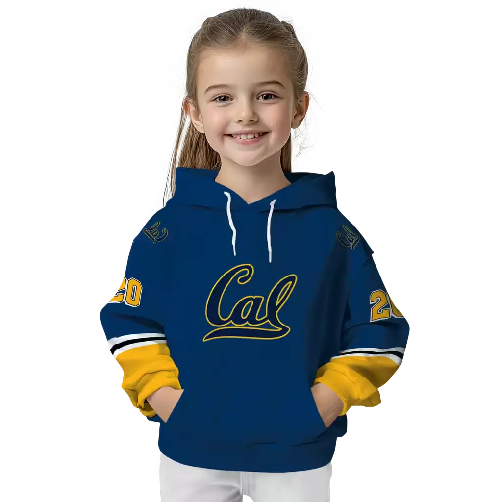 customized california golden bears striped sleeves blue hoodie top rated customized california golden bears striped sleeves blue hoodie top rated