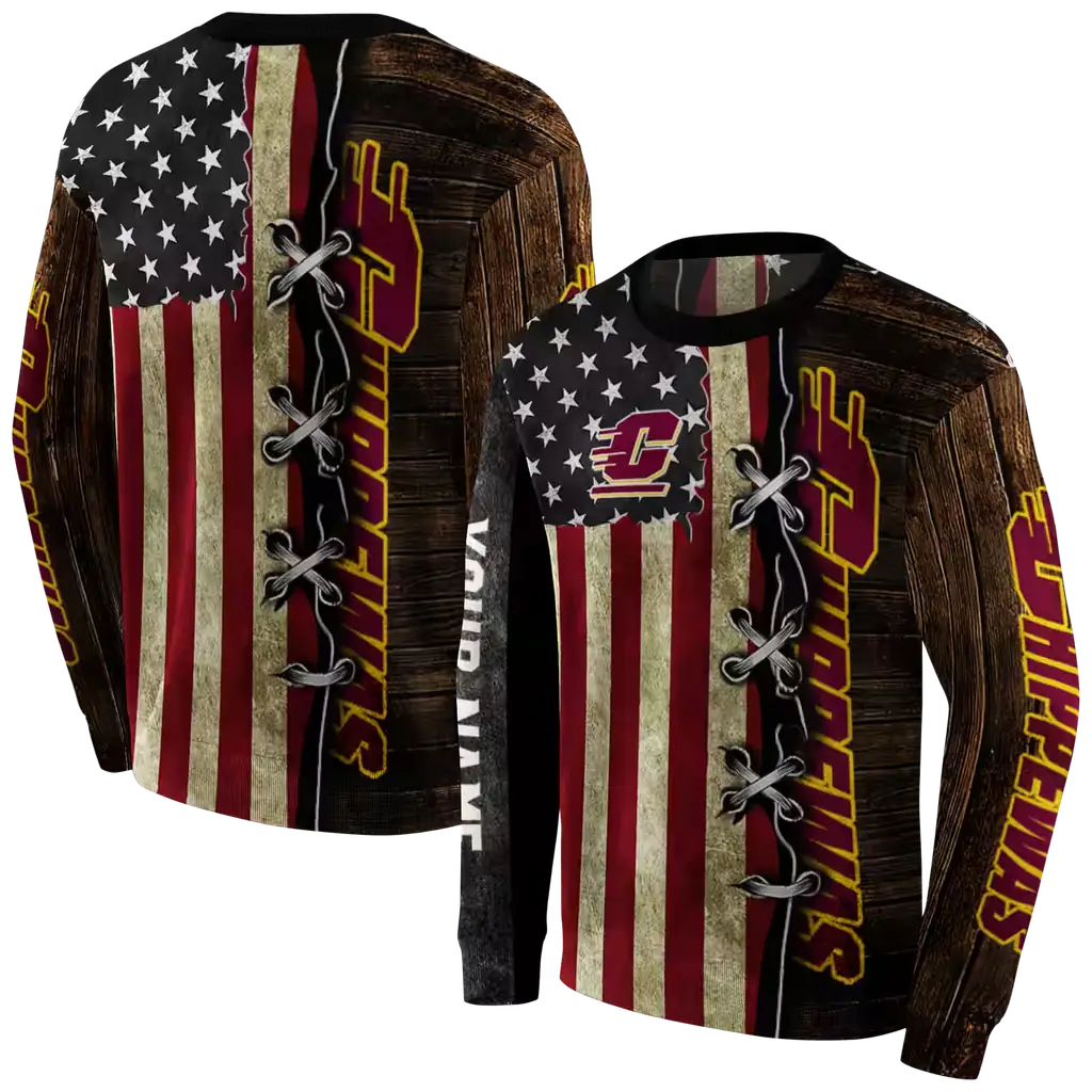 customized central michigan chippewas american pride hoodie premium grade customized central michigan chippewas american pride hoodie premium grade