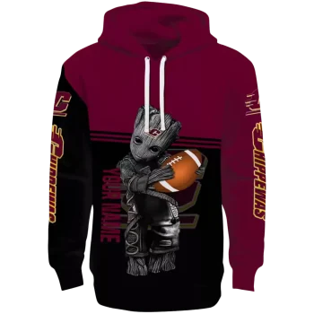 customized central michigan chippewas baby groot maroon black hoodie best selling