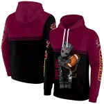 customized central michigan chippewas baby groot maroon black hoodie best selling