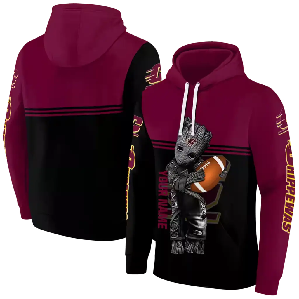 customized central michigan chippewas baby groot maroon black hoodie fashion forward customized central michigan chippewas baby groot maroon black hoodie fashion forward
