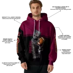 customized central michigan chippewas baby groot maroon black hoodie best selling