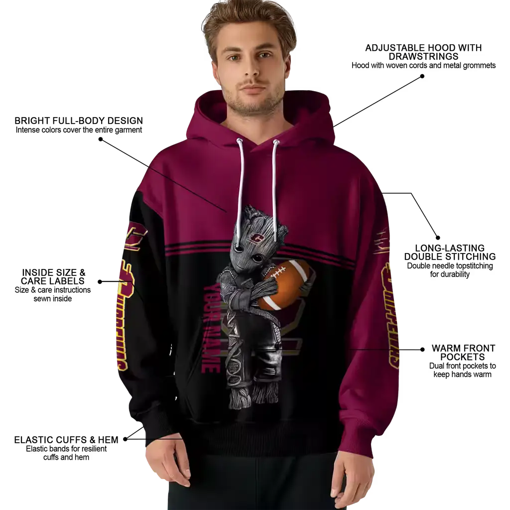 customized central michigan chippewas baby groot maroon black hoodie latest model customized central michigan chippewas baby groot maroon black hoodie latest model