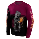 customized central michigan chippewas baby groot maroon black hoodie best selling