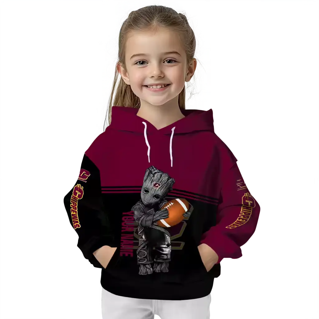 customized central michigan chippewas baby groot maroon black hoodie top rated customized central michigan chippewas baby groot maroon black hoodie top rated