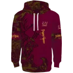 customized central michigan chippewas deer silhouette maroon hoodie best selling