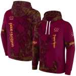 customized central michigan chippewas deer silhouette maroon hoodie best selling