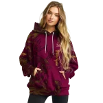 customized central michigan chippewas deer silhouette maroon hoodie best selling
