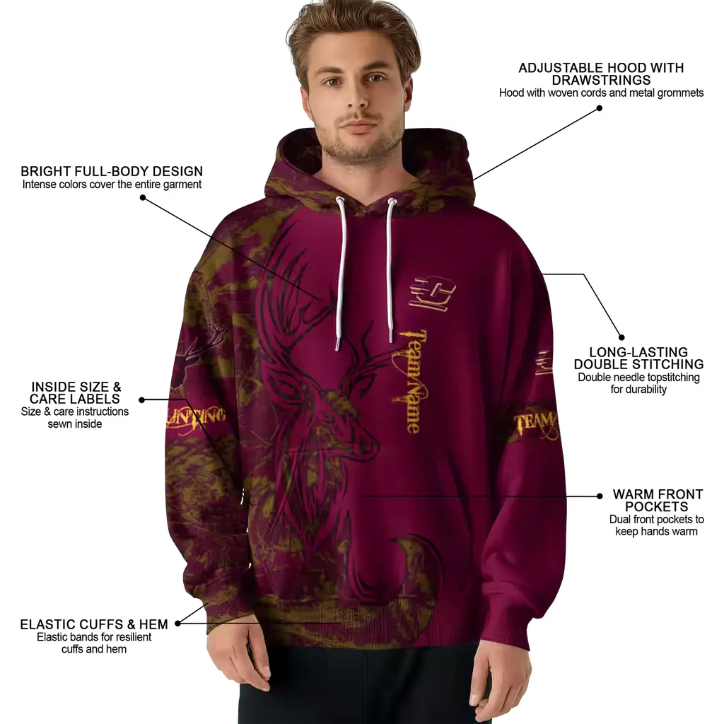 customized central michigan chippewas deer silhouette maroon hoodie latest model customized central michigan chippewas deer silhouette maroon hoodie latest model