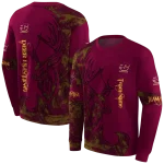 customized central michigan chippewas deer silhouette maroon hoodie best selling